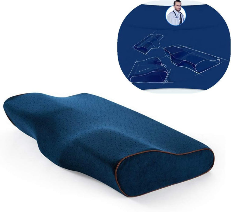 Memory Foam Contour Pillow, Pillows for Neck Pain, Pillow for Side Sleepers, Removable Washable Pillowcase -