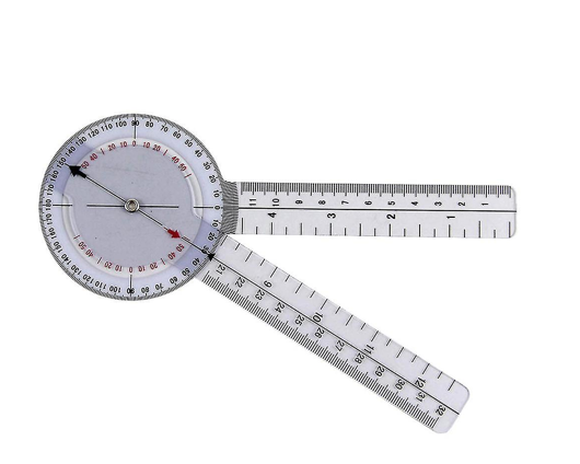 Goniometer  Occupational Physical Therapy Protractor Tool Measurement Angle Ruler Kit Plastic 360 Degree Universal (1pc)