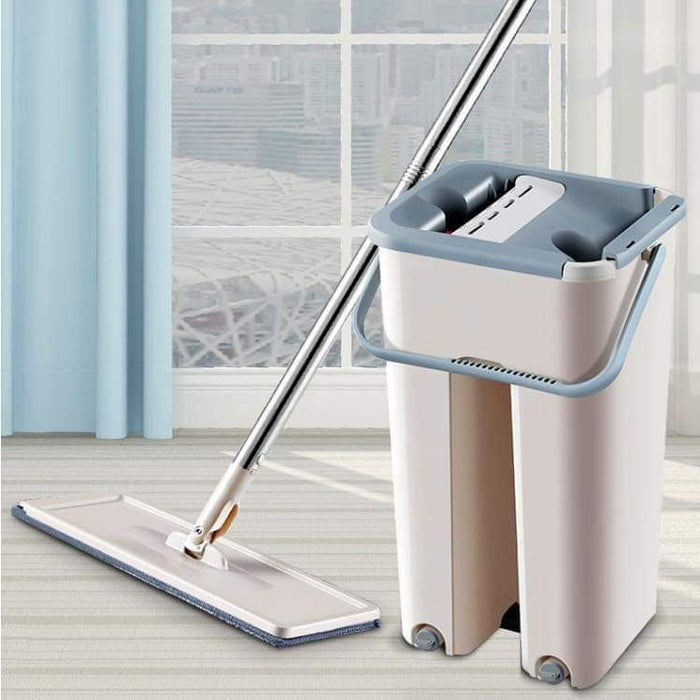 Scratch Cleaning Mop with 2 in 1 Self Clean Wash Dry Hands Free Flat Mop